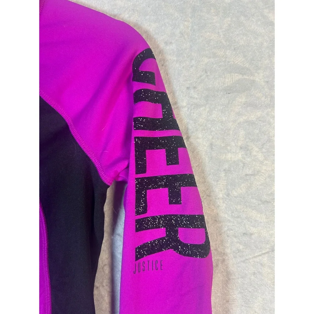Justice Girls Cheer Full Zip Up Hoodie Jacket Active Kids Size 12 14‎